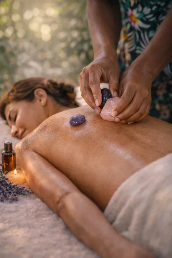 Massage aux pierres semi-précieuses à Saint-Jean-du-Gard, rituel doux aux huiles essentielles